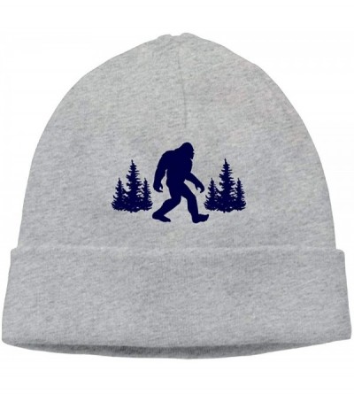Skullies & Beanies Michgton Beanie Hat Ski Caps Winter Cool Funny Blue Bigfoot Sasquatch Male - CQ18IU3SXE0 $14.10