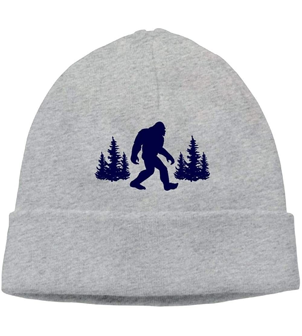 Skullies & Beanies Michgton Beanie Hat Ski Caps Winter Cool Funny Blue Bigfoot Sasquatch Male - CQ18IU3SXE0 $14.10