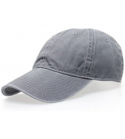 Skullies & Beanies Men & Women Distressed Pure Vogue Washed Denim Jeans Baseball Caps - Light Grey - CB185NDISM8 $14.36