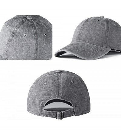 Baseball Caps Women's&Men's Pocket Design Adjustable Washed Baseball Cap Unisex Hats - Black - CQ193USRM3K $30.26