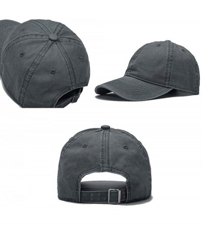 Baseball Caps Women's&Men's Pocket Design Adjustable Washed Baseball Cap Unisex Hats - Black - CQ193USRM3K $30.26