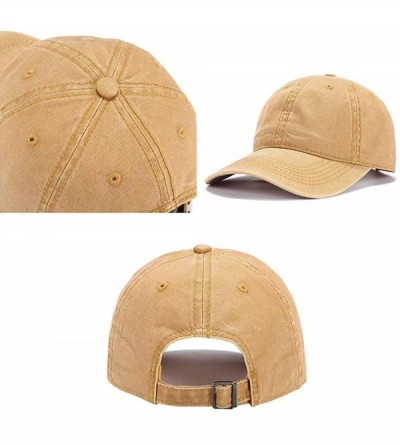 Baseball Caps Women's&Men's Pocket Design Adjustable Washed Baseball Cap Unisex Hats - Black - CQ193USRM3K $30.26