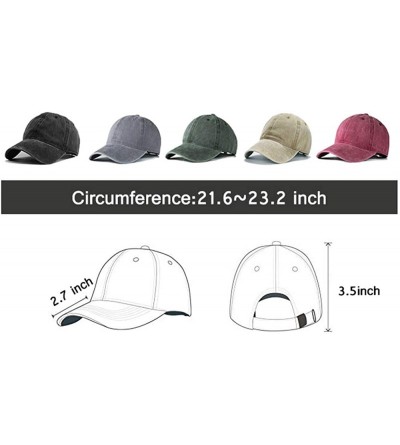 Baseball Caps Women's&Men's Pocket Design Adjustable Washed Baseball Cap Unisex Hats - Black - CQ193USRM3K $30.26