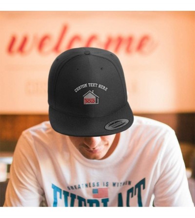 Baseball Caps Custom Snapback Baseball Cap Real Estate Embroidery Design Acrylic Cap Snaps - Silver - C818SQ9YLDE $21.80