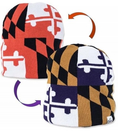 Skullies & Beanies Reversible Flag Knit Hat Beanie (One Size fits Most) - CD12O1FQZ09 $14.97