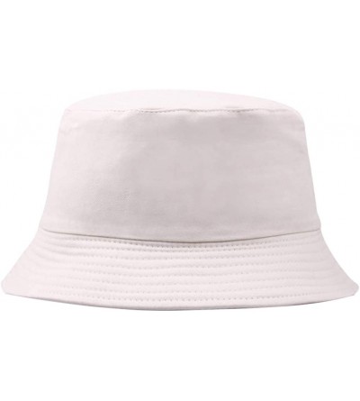 Bucket Hats Solid Color Fisherman Hat-Folding Sun Hat Outdoor Beach Travel Men Women Bucket Cap - Beige - CI194OG3IH7 $8.50