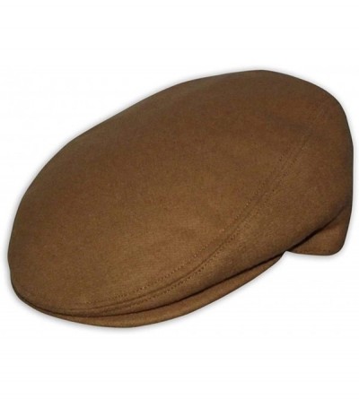 Newsboy Caps Mens Womens Wool Winter Flat Cap Italian Designer Hat (CT514) - Brown - C911UJOYXZH $39.14