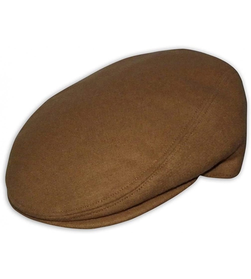 Newsboy Caps Mens Womens Wool Winter Flat Cap Italian Designer Hat (CT514) - Brown - C911UJOYXZH $13.34