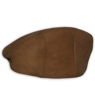 Newsboy Caps Mens Womens Wool Winter Flat Cap Italian Designer Hat (CT514) - Brown - C911UJOYXZH $13.34