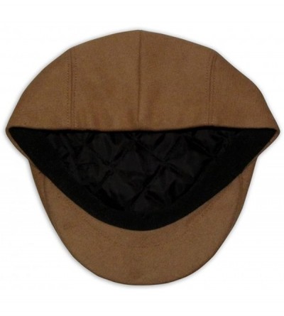 Newsboy Caps Mens Womens Wool Winter Flat Cap Italian Designer Hat (CT514) - Brown - C911UJOYXZH $13.34