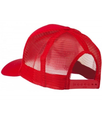 Baseball Caps Round US Marine Corps Patched Mesh Cap - Red - CG11RNPOFVH $17.88