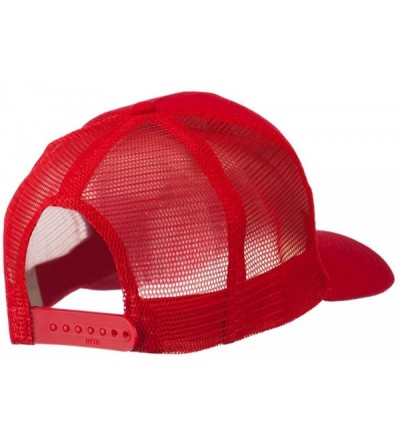 Baseball Caps Round US Marine Corps Patched Mesh Cap - Red - CG11RNPOFVH $39.34
