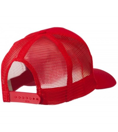 Baseball Caps Round US Marine Corps Patched Mesh Cap - Red - CG11RNPOFVH $17.88