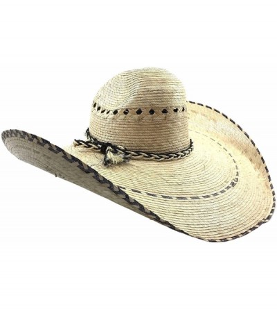 Cowboy Hats Milani Guacho Large Straw Cowboy Ranch Hat 20" - 21" (Style 2 20") Beige - C812I08PHXF $49.87