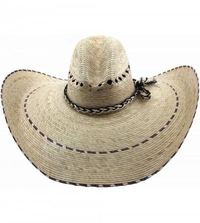 Cowboy Hats Milani Guacho Large Straw Cowboy Ranch Hat 20" - 21" (Style 2 20") Beige - C812I08PHXF $49.87