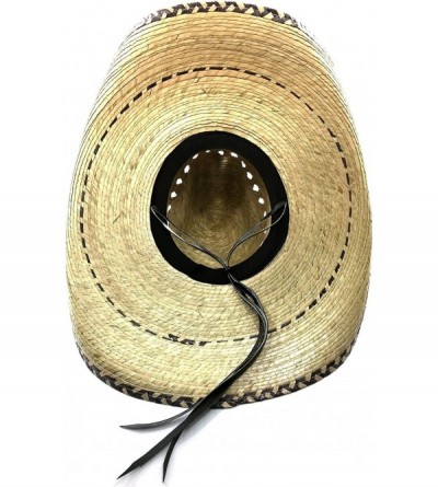 Cowboy Hats Milani Guacho Large Straw Cowboy Ranch Hat 20" - 21" (Style 2 20") Beige - C812I08PHXF $49.87