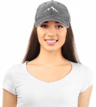 Baseball Caps Outdoor Cap Mountain Dad Hat Womens Mens Hiking Vintage Cotton - Black - CC18SKAKH5U $14.68