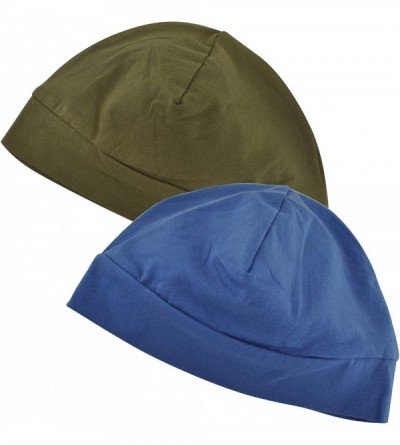 Skullies & Beanies Skull Cap- Men & Women Multifunctional Headwear Bike Hard Hat Helmet Liner Cotton Beanie Sleep Caps - 2 Pa...