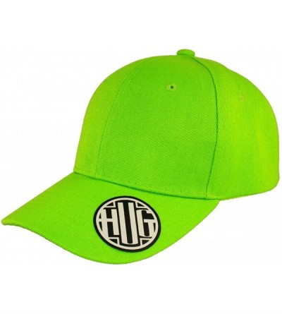 Baseball Caps ( Pack of 12 ) Classic Premium Baseball Cap Adjustable Size Plain Hat Unisex - Lime - C31865ETU87 $41.48