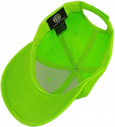 Baseball Caps ( Pack of 12 ) Classic Premium Baseball Cap Adjustable Size Plain Hat Unisex - Lime - C31865ETU87 $41.48