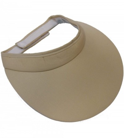 Visors Extra Wide Cloth Visor [Style 222] - Beige - C218K0R6M4N $10.71