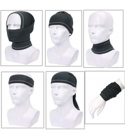 Balaclavas Summer Neck Gaiter Face Scarf/Face Cover/Bandana Neck Cover for Sun Hot Cycling Hiking Fishing - Dark Gray*2 - CE1...