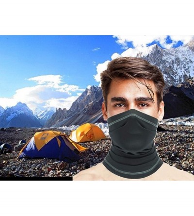 Balaclavas Summer Neck Gaiter Face Scarf/Face Cover/Bandana Neck Cover for Sun Hot Cycling Hiking Fishing - Dark Gray*2 - CE1...