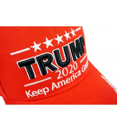 Baseball Caps Trump 2020 Keep America Great Embroidery Campaign Hat USA Baseball Cap - 3d- Red - CG18LCDKQZT $16.03