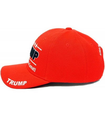 Baseball Caps Trump 2020 Keep America Great Embroidery Campaign Hat USA Baseball Cap - 3d- Red - CG18LCDKQZT $16.03