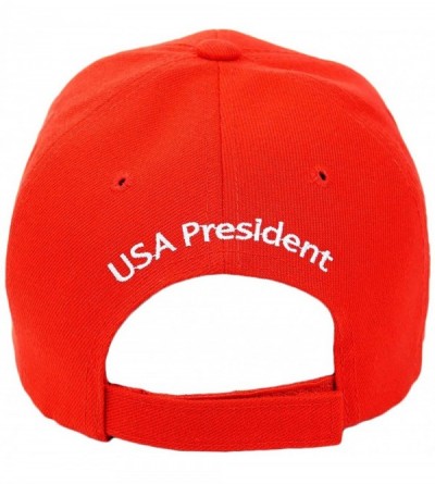 Baseball Caps Trump 2020 Keep America Great Embroidery Campaign Hat USA Baseball Cap - 3d- Red - CG18LCDKQZT $16.03