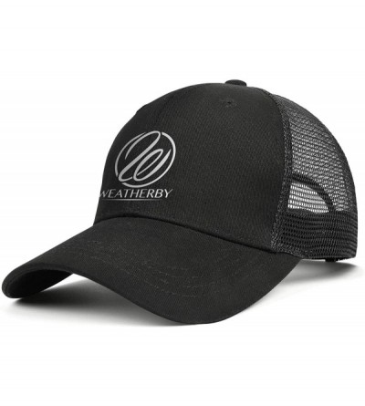 Baseball Caps Weatherby Logo Sign Cowboy Hat Bucket Hat Adjustable Fits Skull Cap - Black-59 - CG18WSA84M8 $38.49