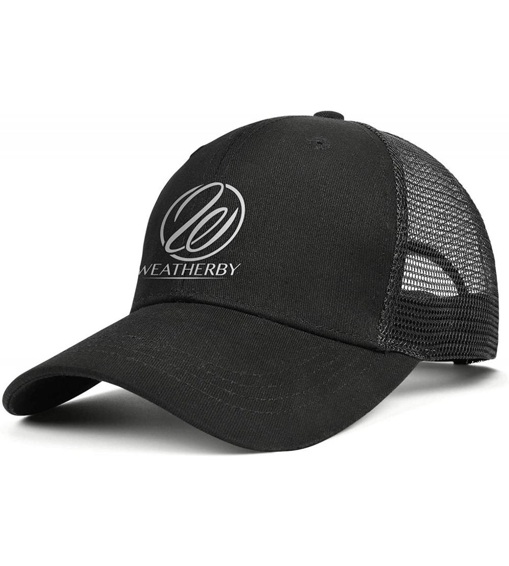 Baseball Caps Weatherby Logo Sign Cowboy Hat Bucket Hat Adjustable Fits Skull Cap - Black-59 - CG18WSA84M8 $16.04