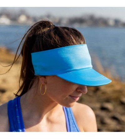Visors Runners Lightweight Comfort Performance Visor - Multiple Designs - One Size Fits Most - Blue - CT18OQWM9GD $15.11