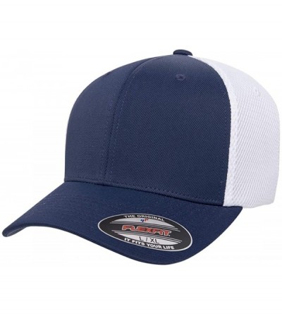 Baseball Caps Ultrafibre Airmesh Fitted Cap - Navy White - CH18UYS7SHK $20.70