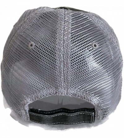 Baseball Caps White Glitter bosslady Distressed Look Grey Trucker Cap Hat Fashion - C2182M25N2M $24.30