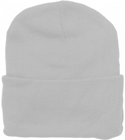 Skullies & Beanies Cuffless Beanie Visor Cap - White - CE111OL6L7R $10.75