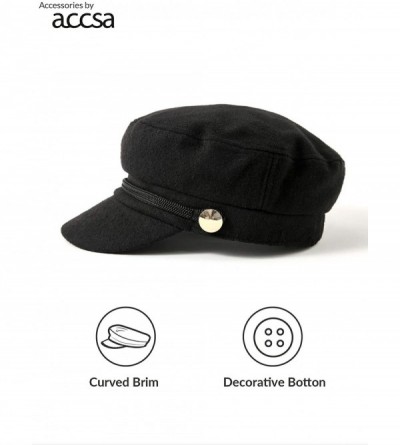 Newsboy Caps Women Fashion Newsboy Cap Bakerboy Cabbie Gatsby Pageboy Visor Beret Hat - Black Hat Gold Button - CA18RGW2CC5 $...