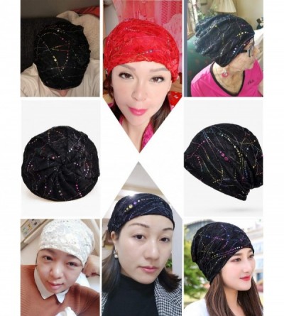 Skullies & Beanies Head Scarf for Women-Bonnet Turban Hair Loss Hat Pattern Headwrap Beanie Chemo Cap - CX1989YO6R7 $12.76