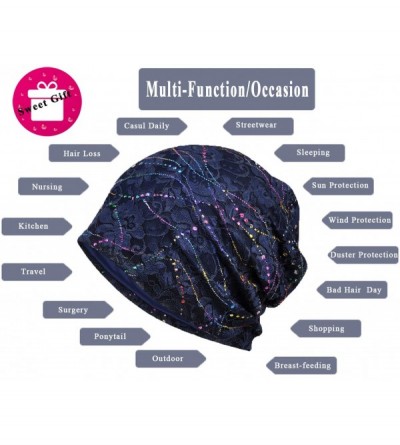 Skullies & Beanies Head Scarf for Women-Bonnet Turban Hair Loss Hat Pattern Headwrap Beanie Chemo Cap - CX1989YO6R7 $12.76