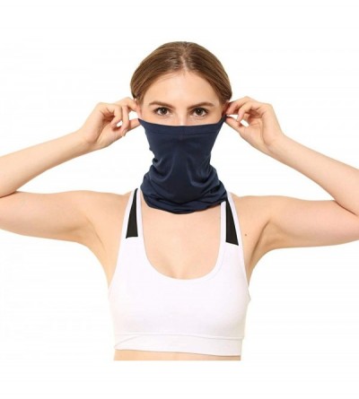 Headbands Windproof Face Mask Sport Head Scarf Neck Sun Protection Solid Multipurpose Headband - Navy - CC18I95IGI9 $16.90