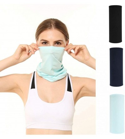 Headbands Windproof Face Mask Sport Head Scarf Neck Sun Protection Solid Multipurpose Headband - Navy - CC18I95IGI9 $10.45