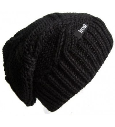 Skullies & Beanies Slouchy Beanie for Women - Plush Knitted Winter Hat Stocking Cap M113NF - Charcoal - C511CH1ERER $25.41