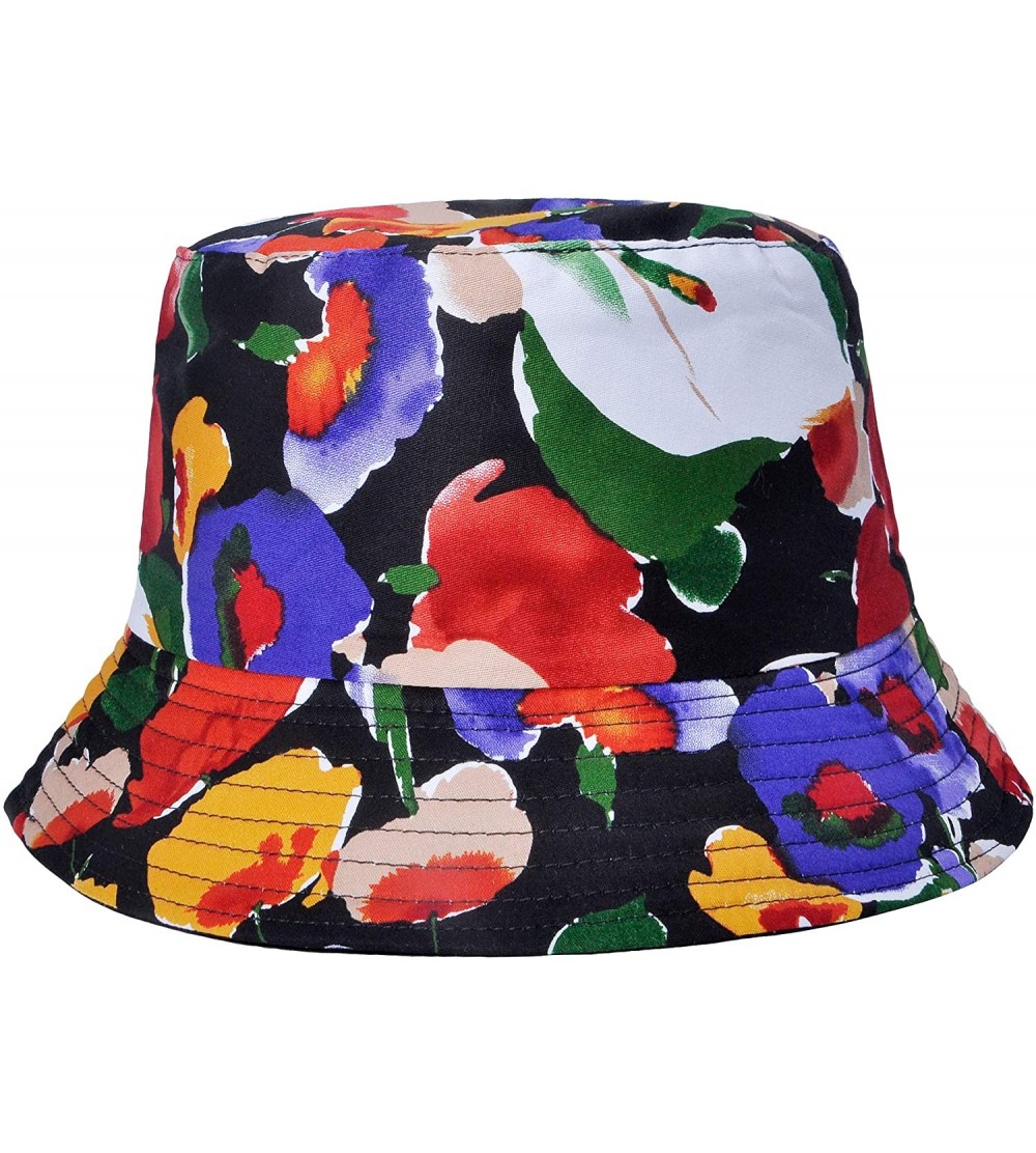 Bucket Hats Fashion Print Bucket Hat Summer Fisherman Cap for Women Men - Hand Painted Color - C2193I39E34 $10.38