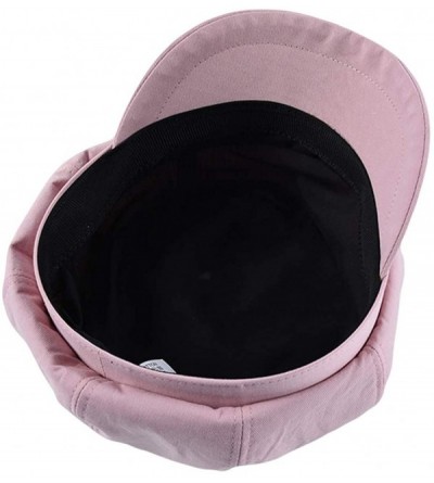 Newsboy Caps Women's Vintage Cotton Newsboy Cabbie Hat Cap - Pink - CM18RLAQTDL $12.56