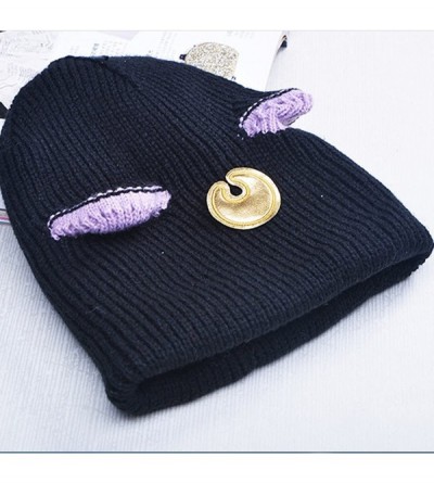 Skullies & Beanies Women's Winter Wool Cap Hip hop Knitting Skull hat - Beautiful Girl Black - CS12OCD3DCS $10.02