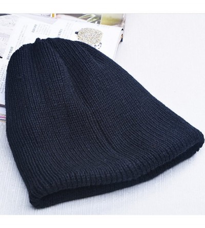 Skullies & Beanies Women's Winter Wool Cap Hip hop Knitting Skull hat - Beautiful Girl Black - CS12OCD3DCS $10.02