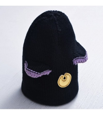 Skullies & Beanies Women's Winter Wool Cap Hip hop Knitting Skull hat - Beautiful Girl Black - CS12OCD3DCS $10.02