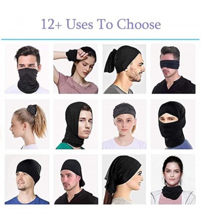 Balaclavas Neck Gaiter Face Mask- Bandana Face Mask Scarf Silk Sun UV Protection UPF 50 for Men Women - Gray(2 Packs) - CS198...