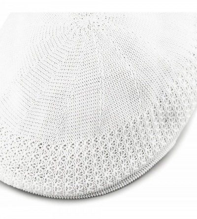 Newsboy Caps Light Weight Classic Mesh Newsboy Ivy Gatsby Cabbie Golf Hat Cap - White - CV1908Z0HZI $11.70