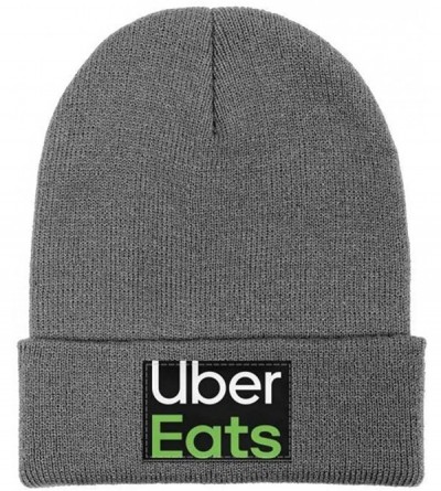 Skullies & Beanies Men Women's Knit Hat Uber-Eats- Style Warm Woolen Sport Skull Cap - Gray-41 - CJ18X4NZSQH $15.19
